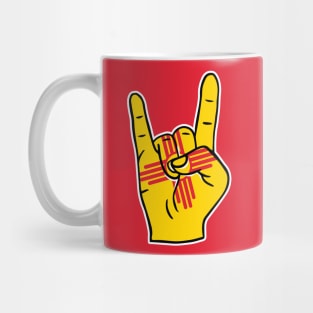 Rock On New Mexico // New Mexico State Flag Rock Hand Mug